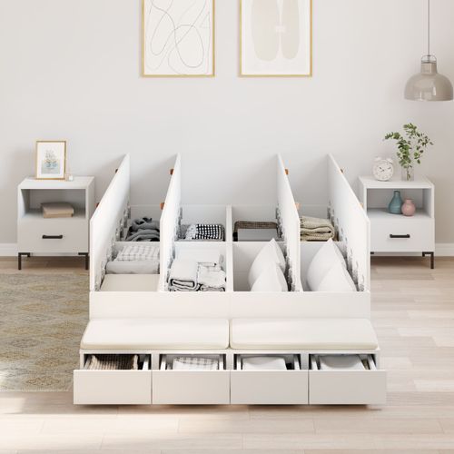 Vidaxl Cadre De Lit Blanc 120x200 Cm