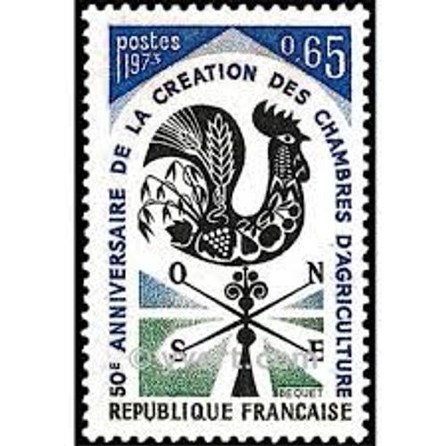 50ème Anniversaire De La Création Des Chambres D'Agriculture Année 1973 N° 1778 Yvert Et Tellier Luxe
