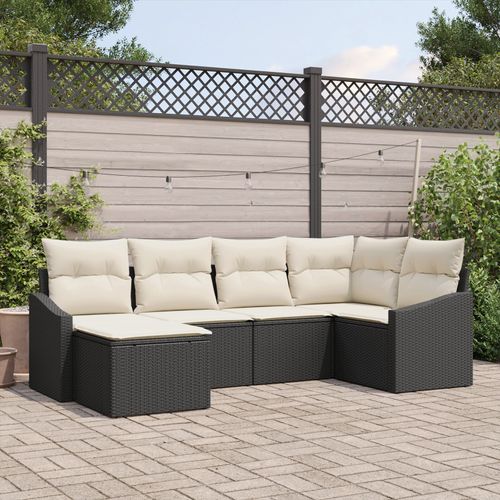 Vidaxl Ensemble De Repas De Jardin 6 Pièces Beige, Noir Canapé De Jardin