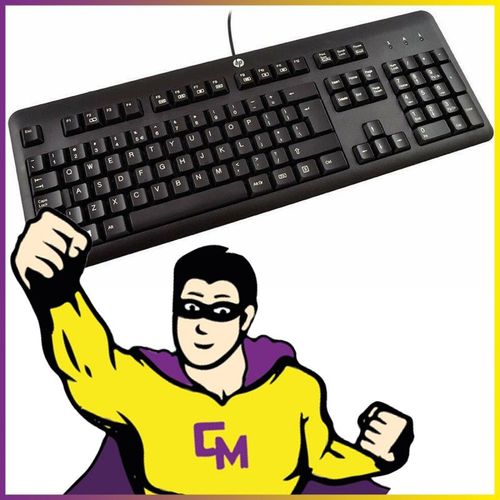 Clavier QWERTY USB HP KU-1156 Noir 106 Touches Keyboard NEUF