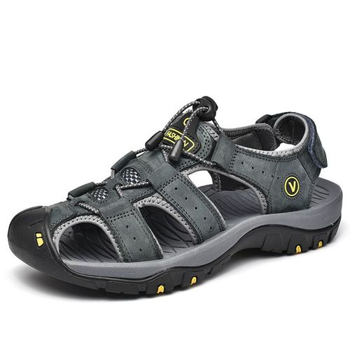 Mixidelai En Cuir Véritable Hommes Chaussures Été Nouvelle Grande Taille Hommes Sandales Hommes Sandales Mode Sandales Pantoufles Grande Taille 38-47