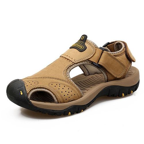 Mixidelai En Cuir Véritable Hommes Chaussures Été Nouvelle Grande Taille Hommes Sandales Hommes Sandales Mode Sandales Pantoufles Grande Taille 38-47