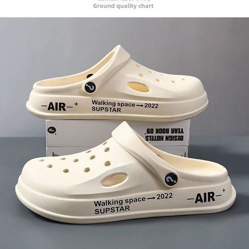 Pantoufles D'été Antidérapantes Pour Hommes,Chaussures De Plage Décontractées,Respirantes,Semelle Eva,Visage En Pvc,Design Transfrontalier,2024