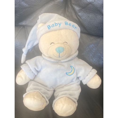 Doudou Peluche Gipsy Ours Baby Bear Bleu Bonnet Croissant De Lune 29cm