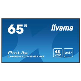 iiyama ProLite LH6541UHS-B1AG - 65" écran LCD rétro-éclairé par LED - signalisation numérique - 4K UHD (2160p) 3840 x 2160 - Collerette noire avec...