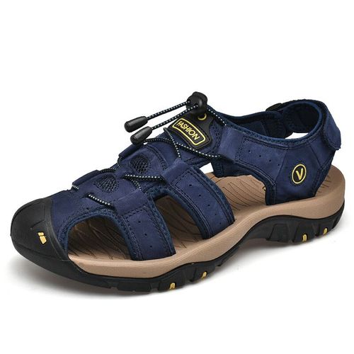 Mixidelai En Cuir Véritable Hommes Chaussures Été Nouvelle Grande Taille Hommes Sandales Hommes Sandales Mode Sandales Pantoufles Grande Taille 38-47