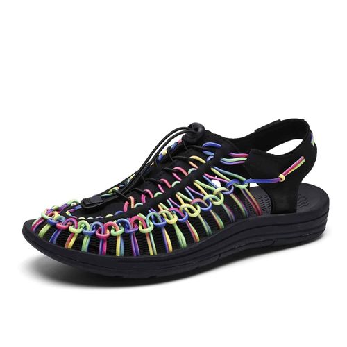 Chaussures D'été Pour Hommes,Mocassins De Plage Respirants,Sandales Romaines Tissées À La Main,Chaussures Plates Confortables De Haute Qualité,2024