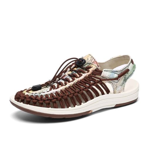 Chaussures D'été Pour Hommes,Mocassins De Plage Respirants,Sandales Romaines Tissées À La Main,Chaussures Plates Confortables De Haute Qualité,2024