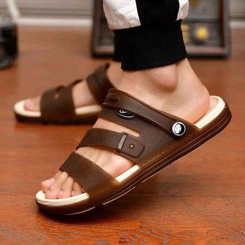 Sandales Hommes Pantoufles En Plein Air Plage Chaussures Décontractées Zapatos De Hombre Intérieur Durable Anti-Dérapant Peep Toe 2023