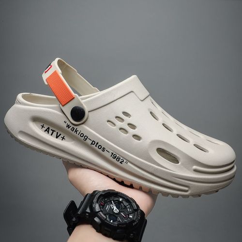 Mode Hommes Sandales De Plage Sabots D'extérieur Pantoufles D'intérieur Confortables Tendance Hommes Chaussures Décontractées Maison Chaussures De Jardin Hommes Sandales De Plage