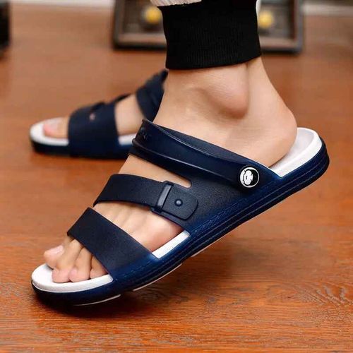 Sandales Hommes Pantoufles En Plein Air Plage Chaussures Décontractées Zapatos De Hombre Intérieur Durable Anti-Dérapant Peep Toe 2023