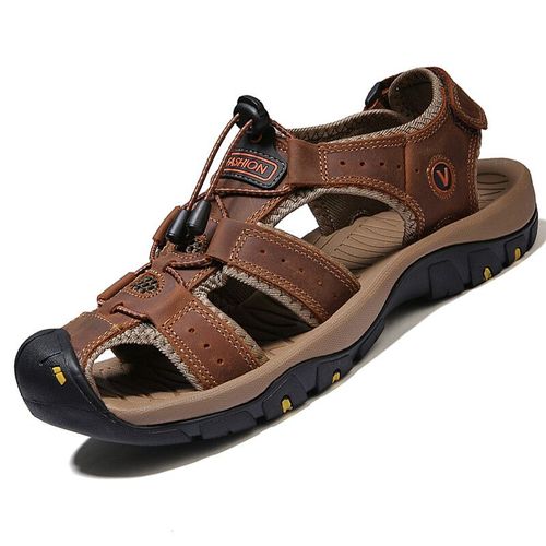2023 Cuir Hommes Chaussures Été Nouvelle Grande Taille Hommes Sandales Hommes Sandales Mode Sandales Pantoufles Grande Taille 38-47