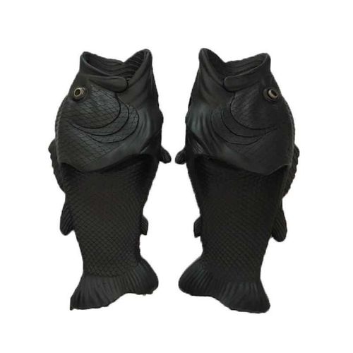 Pantoufles De Poisson Amusantes Pour Hommes,Sandales De Plage En Plein Air,Grande Taille 46 47,Cadeau Pour Les Amateurs De Pêche,Pantoufles De Basse,Chaussures Unisexes
