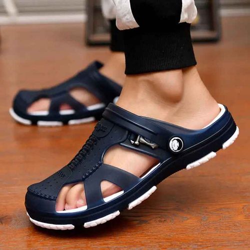 Sandales Hommes Pantoufles En Plein Air Plage Chaussures Décontractées Zapatos De Hombre Intérieur Durable Anti-Dérapant Peep Toe 2023