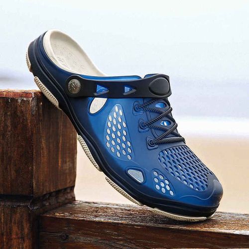 Sandales D'été Faites À La Main Pour Hommes,Chaussures D'eau De Jardin En Caoutchouc Souple,Grande Taille,Pantoufles Plates De Plage,X14,2023