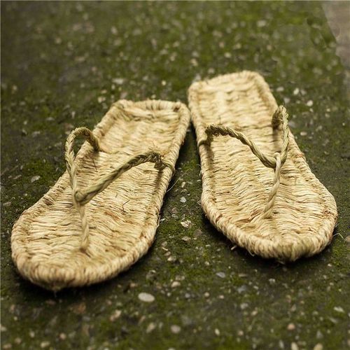 Chaussures Médiévales Vintage Faites À La Main Pour Hommes,Sandales En Paille,Pantoufles Pour Adultes,Ulde Chanvre,Tenue D'été,Accessoires Rétro