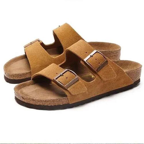 Pantoufles Classiques Unisexes Pour Hommes,Confortables,Chaussures En Liège,Rétro,Ceinture,Sandales,Extérieur,Grande Taille 35-43,Pantoufles De Plage,Été