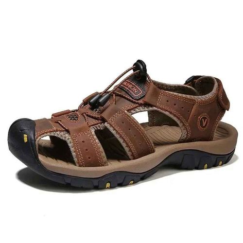 Chaussures Pour Hommes En Cuir Été Nouvelle Grande Taille Sandales Pour Hommes Sandales Pour Hommes Sandales De Mode Pantoufles Grande Taille 38-47