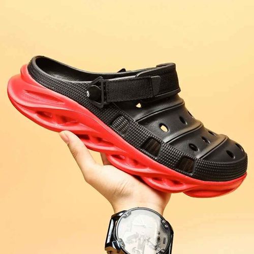 Sandales D'été À Fond Épais Pour Hommes,Chaussures De Plage Décontractées,Sabots De Jardin Ajourés,Pantoufles D'extérieur Eva,2024