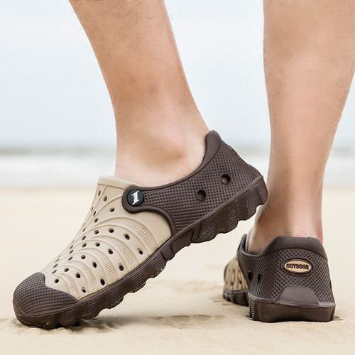 Sandales Creuses De Sport D'été Pour Hommes,Chaussures De Plage Décontractées,Confortables Et Respirantes,Pantoufles Unisexes À Semelle Souple Eva