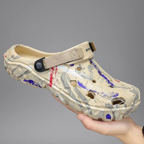 Pantoufles D'été À Plateforme De Camouflage Pour Hommes Et Femmes,Sabots D'extérieur,Sandales De Plage,Eva Souple,Diapositives D'intérieur Pour La Maison,Tongs Pour Amoureux