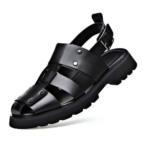 Sandales Gladiateur En Cuir Group Pour Homme,Chaussures De Luxe Élégantes Et Décontractées,À Plateforme,Pour Le Travail,Taille 48