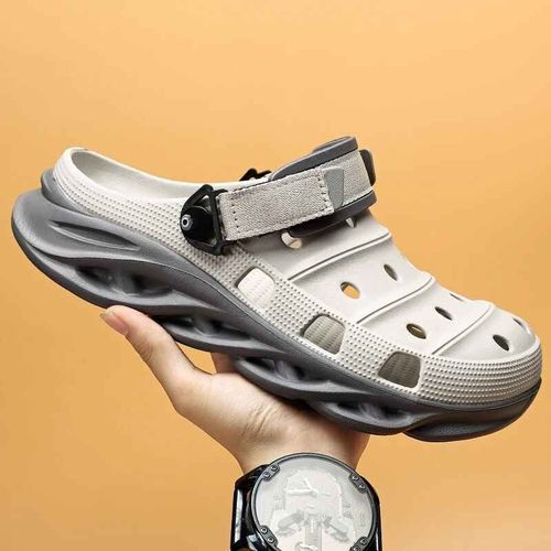 Sandales D'été À Fond Épais Pour Hommes,Chaussures De Plage Décontractées,Sabots De Jardin Ajourés,Pantoufles D'extérieur Eva,2024