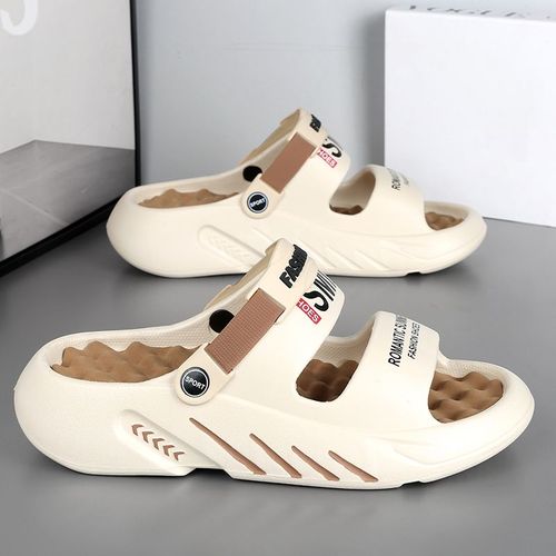 Pantoufles De Massage D'été Pour Hommes,Sandales D'extérieur,Plage,Confortables,Souples,Chaussures D'intérieur Décontractées,Grande Taille 47 48,2024