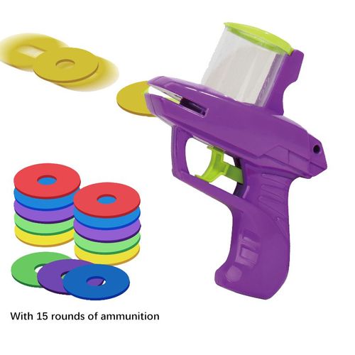 Pistolets À Soucoupe Volante Pour Enfants,Lanceur De Disque Volant De Carotte,Jouet,Pistolet À Radis,Sécurité Eva Frisbee,Jeux De Plein Air Pour Enfants,Jouets De Sport - Type Purple-15pcs