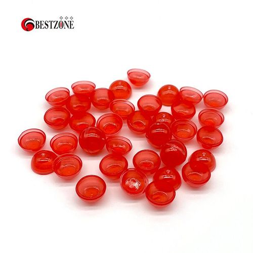 Mini capsules en plastique rouge et bleu,boule surprise,petit conteneur de coquille d'oeuf,distributeur automatique,très petit,200 po,0.42mm,10.7 pièces - Type RED