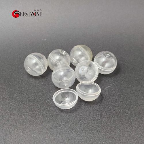 Mini capsules en plastique rouge et bleu,boule surprise,petit conteneur de coquille d'oeuf,distributeur automatique,très petit,200 po,0.42mm,10.7 pièces - Type CLEAR