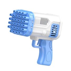 Pistolet À Bulles Électrique Populaire Pour Jouets Pour Enfants,Machine À Bulles 32 Trous,Pistolet À Bulles Électrique Sans Batterie,Eau À Bulles - Type Blue White-1