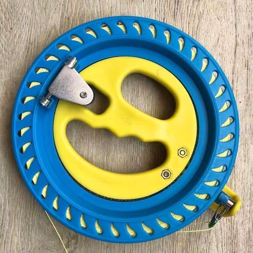 Enrouleur De Bobine De Cerf-Volant,Outil De Poignée De Vol De Roue De Feu,Ligne De Ficelle Torsadée,Poignée Bleue Ronde Extérieure Pour Les Cerfs-Volants,150-500m - Type 16cm Blue 150m Line
