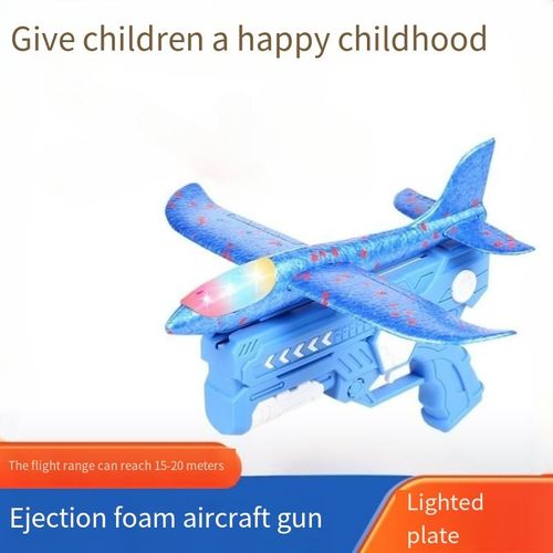 Catapulte Mousse Avion Pistolet Feu Sports De Plein Air Main Lancer Volant Planeur Jouet Garçons Ggirls - Type Lights Blue #B