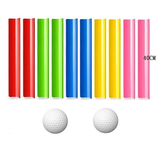 Jeu De Balle De Golf Demi-Tuyau Pour Adultes Et Enfants,Jouets De Coordination ?il-Main,Construction D'équipe En Plein Air,Fête De Carnaval,Activités De Jour Sur Le Terrain - Type 40cm 10pcs 2ball