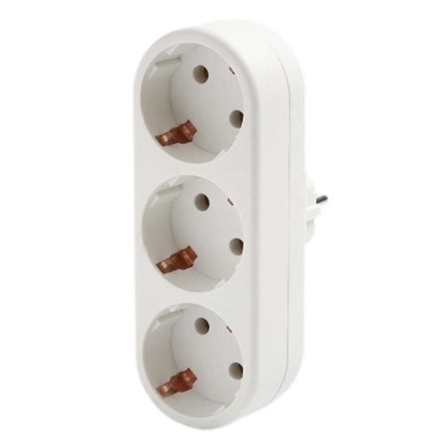 Prise de Conversion universelle à 3 grilles,norme ue allemande,une à trois prises de Conversion,prise de courant de Conversion de voyage - Type 1pc
