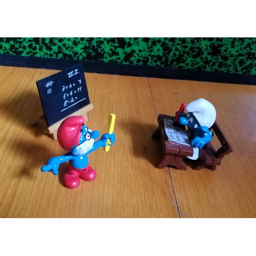 Le Schtroumpf Professeur Et Le Schtroumpf Écolier - Schleich - Allemagne - 1981