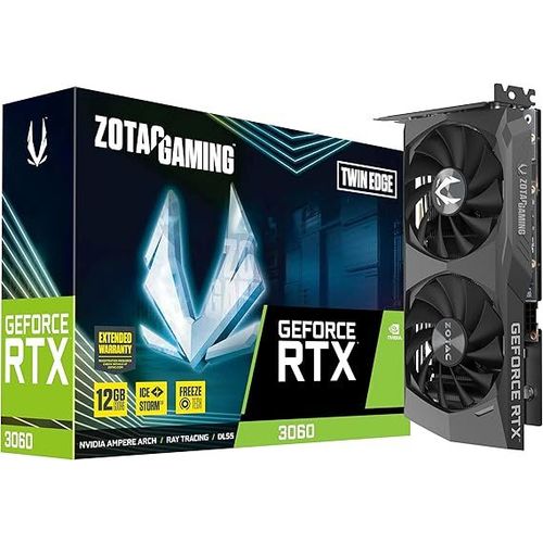 ZOTAC GAMING GeForce RTX 3060 Twin Edge - Carte graphique - GF RTX 3060 - 12 Go GDDR6 - PCIe 4.0 x16 - HDMI, 3 x DisplayPort