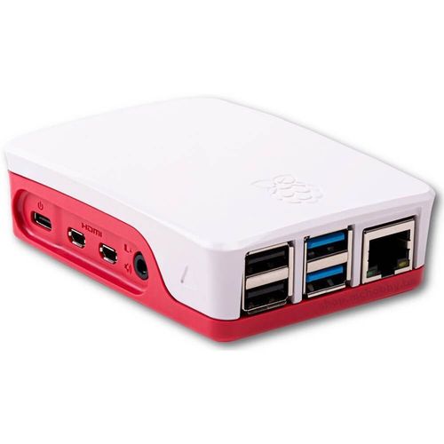 Boitier officiel pour Raspberry Pi 4 (Blanc/Rouge)