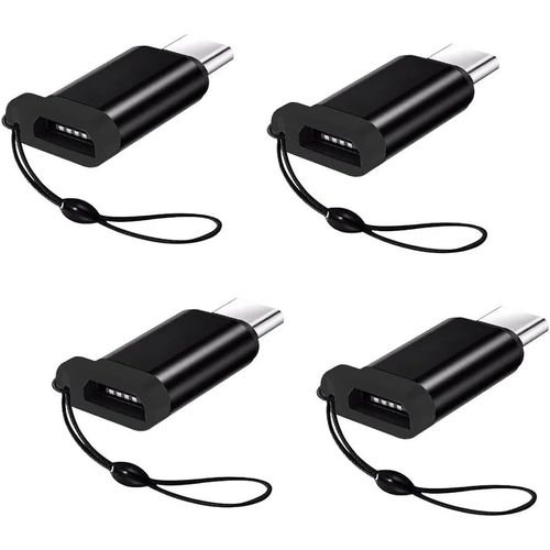Hamiltion-Adaptateur Micro Usb À Usb Type C, 4 Pièces, Adaptateur De Connecteur Usb Type C Pour Samsung Galaxy S10+ S9,Huawei P40/Mate 20 Oneplus, Lg Et Autres