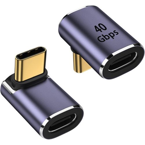 Hamiltion-Adaptateur Usb C Mâle Vers Femelle À 90 Degrés, Adaptateur Type C Vidéo 8K 40 Gbit/S, 100W Charge Rapide Compatible Pour Thunderbolt 4, Steam Deck, Switch, Macbok Pro/Air, Tablette