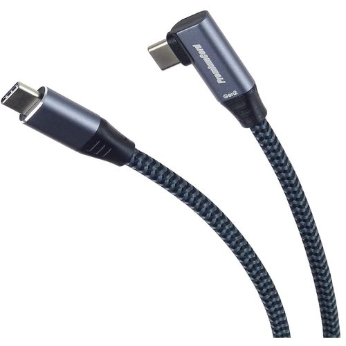 Hamiltion-Câble De Connexion Usb-C 3.2 Gen 2X2 Avec Bouche Courbe, Câble De Données Superspeed Jusqu'À 20 Gbit/S, Câble De Charge Jusqu'À 5A, Usb 3.2 Génération 2X2, Noir, Longueur 0,5 M