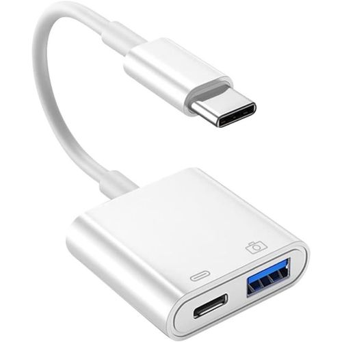 Hamiltion-Adaptateur Usb C Vers Usb, Câble Usb De Type C Mâle Vers Usb 3.0 Femelle Otg Avec Port De Charge, Adaptateur Thunderbolt3 Vers Usb Compatible Avec Ordinateurs Portables, Tablettes Et Smartp