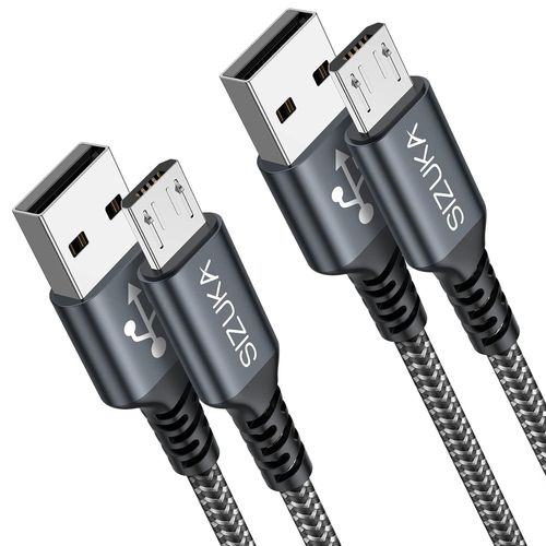 Hamiltion-Câble Micro Usb [2m/Lot De 2] Chargeur Micro Usb 3a Charge Rapide,Nylon Tressé Chargeur Pour Android Samsung Galaxy S7 S6 Edge J7 J5 J3, Redmi Note 5, Wiko, Huawei, Sony, Lg, Kindle, Ps4