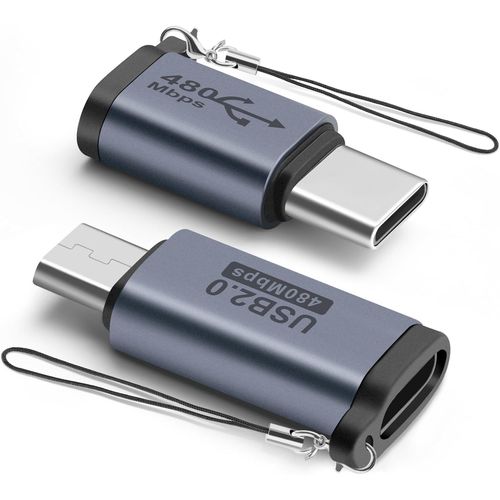 Hamiltion-Adaptateur Usb C Vers Micro Usb/Adaptateur Micro Usb Vers Usb C Paquet De 2, Otg Adaptateurs Type C Vers Micro Usb Pour Ordinateur Portable, Tablette, Smartphone Et Plus Encore
