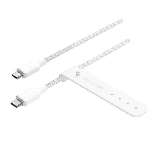 Hamiltion-Mophie Chargestream Câble De Chargement Usb-C Vers Usb-C Câble 3 Mètres, Charge Rapide, Robuste, Tressé, Blanc