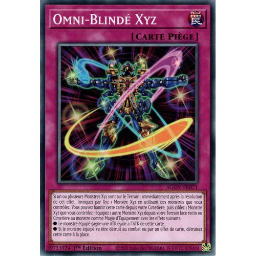 Yu Gi Oh ! Omni-Blindé Xyz Agov-Fr071 Commune En Français