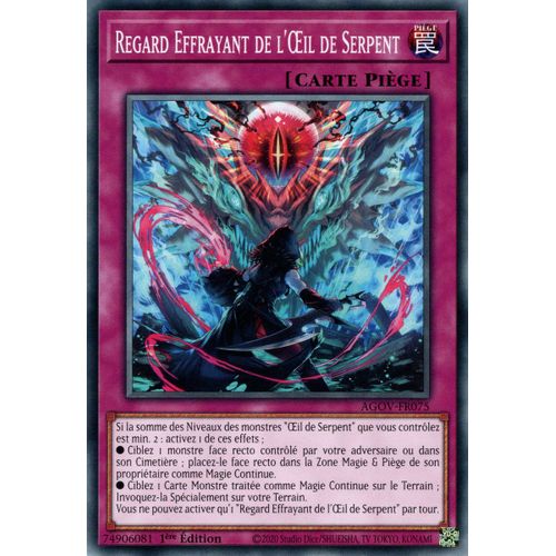 Yu Gi Oh ! Regard Effrayant De L'?Il De Serpent Agov-Fr075 Commune En Français