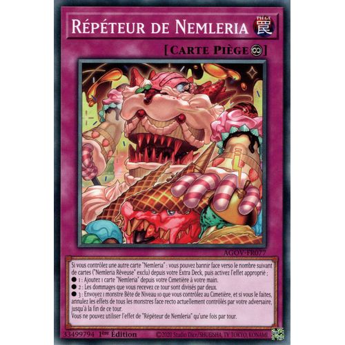 Yu Gi Oh ! Répéteur De Nemleria Agov-Fr077 Commune En Français