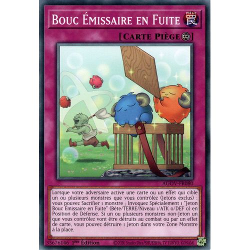 Yu Gi Oh ! Bouc Émissaire En Fuite Agov-Fr080 Commune En Français